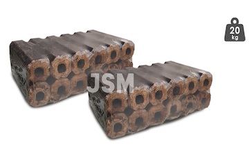 JSM-Brennholz Eichenholzbriketts Pini&Kay - 2 Pakete, 12 Briketts je Paket