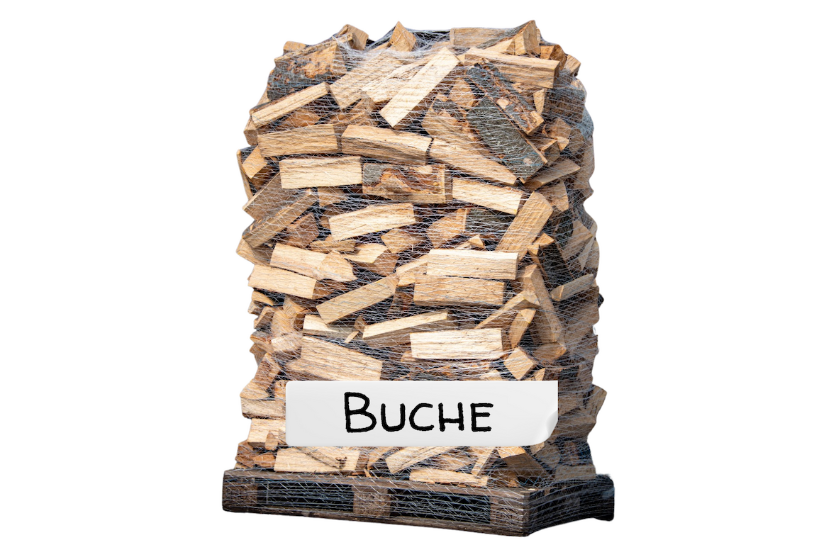 Brennholz lose auf Palette