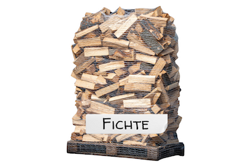 Brennholz lose auf Palette