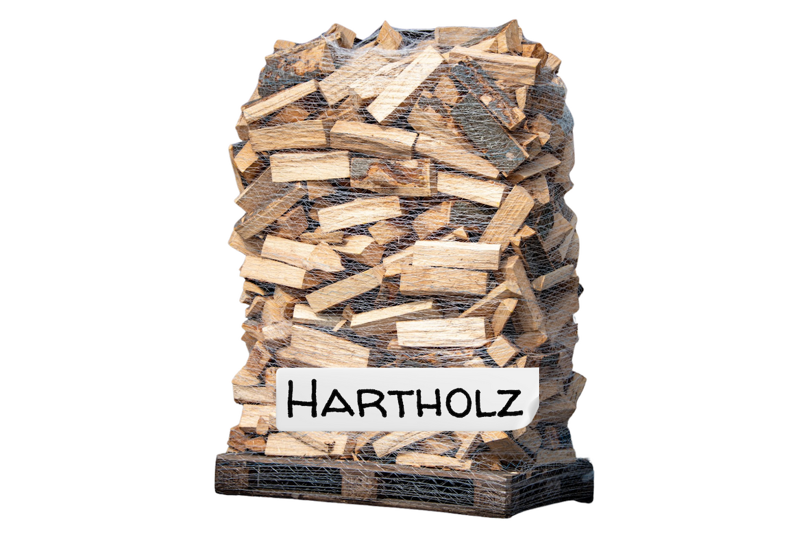 Brennholz lose auf Palette